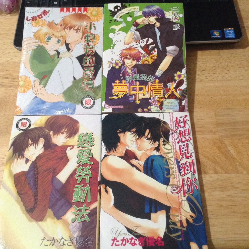 4 Yaoi BL Manga in Chinese 三島一彦 たかなぎ優名
